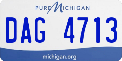 MI license plate DAG4713