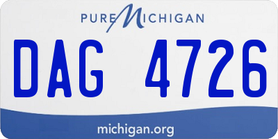 MI license plate DAG4726