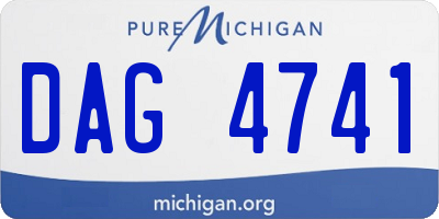MI license plate DAG4741