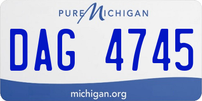 MI license plate DAG4745