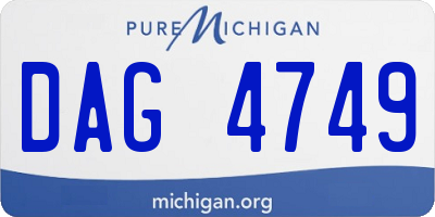 MI license plate DAG4749
