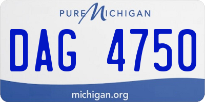 MI license plate DAG4750