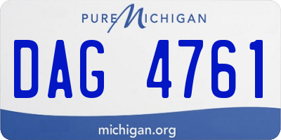 MI license plate DAG4761