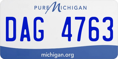 MI license plate DAG4763