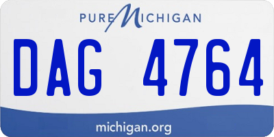MI license plate DAG4764