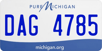 MI license plate DAG4785