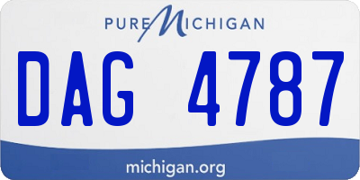 MI license plate DAG4787