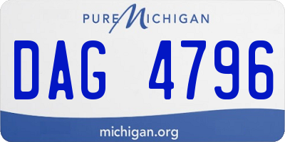 MI license plate DAG4796