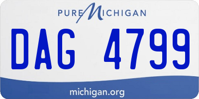 MI license plate DAG4799