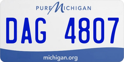 MI license plate DAG4807