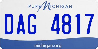 MI license plate DAG4817