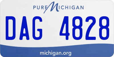 MI license plate DAG4828