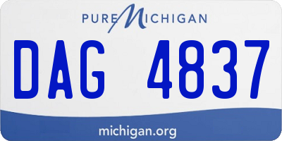 MI license plate DAG4837
