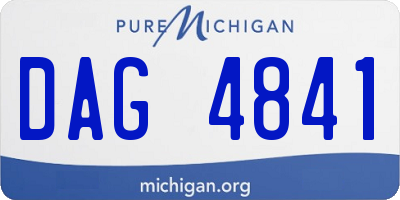 MI license plate DAG4841