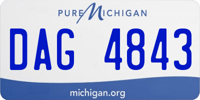 MI license plate DAG4843