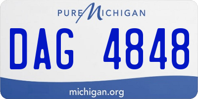 MI license plate DAG4848