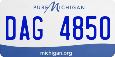 MI license plate DAG4850