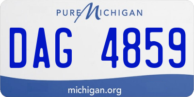 MI license plate DAG4859