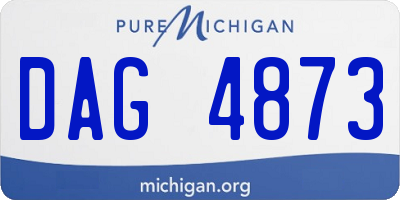 MI license plate DAG4873