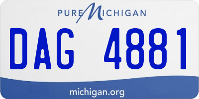 MI license plate DAG4881