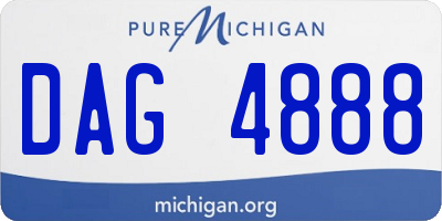 MI license plate DAG4888