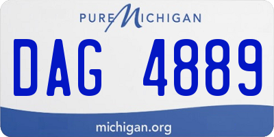MI license plate DAG4889
