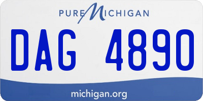 MI license plate DAG4890
