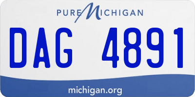 MI license plate DAG4891