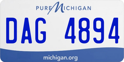 MI license plate DAG4894