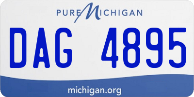 MI license plate DAG4895