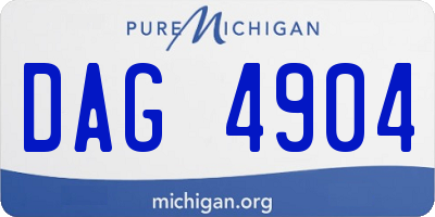 MI license plate DAG4904