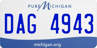 MI license plate DAG4943