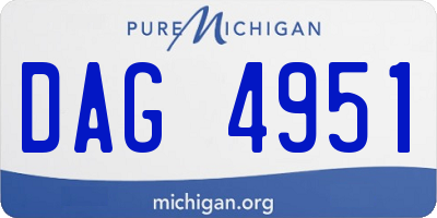 MI license plate DAG4951