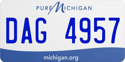 MI license plate DAG4957