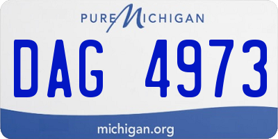 MI license plate DAG4973