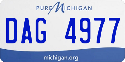 MI license plate DAG4977