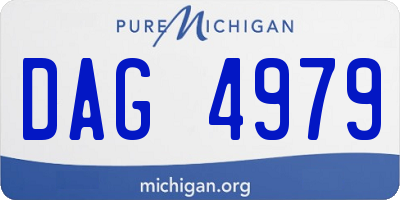 MI license plate DAG4979