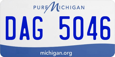 MI license plate DAG5046
