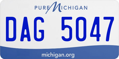 MI license plate DAG5047