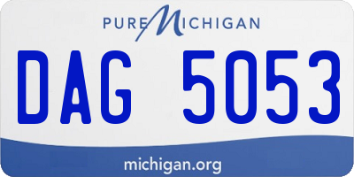 MI license plate DAG5053