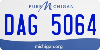 MI license plate DAG5064