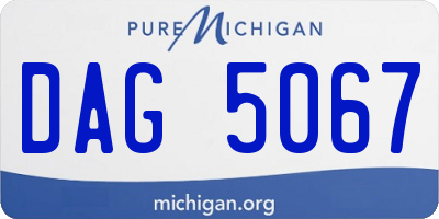 MI license plate DAG5067