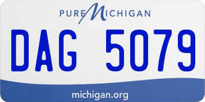 MI license plate DAG5079