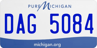 MI license plate DAG5084