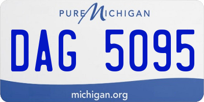 MI license plate DAG5095