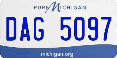 MI license plate DAG5097