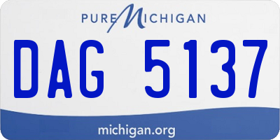 MI license plate DAG5137