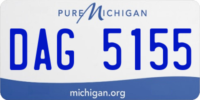MI license plate DAG5155