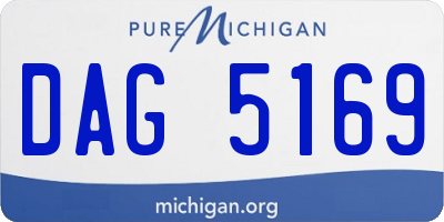 MI license plate DAG5169