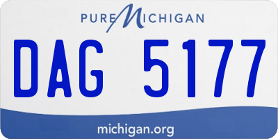 MI license plate DAG5177